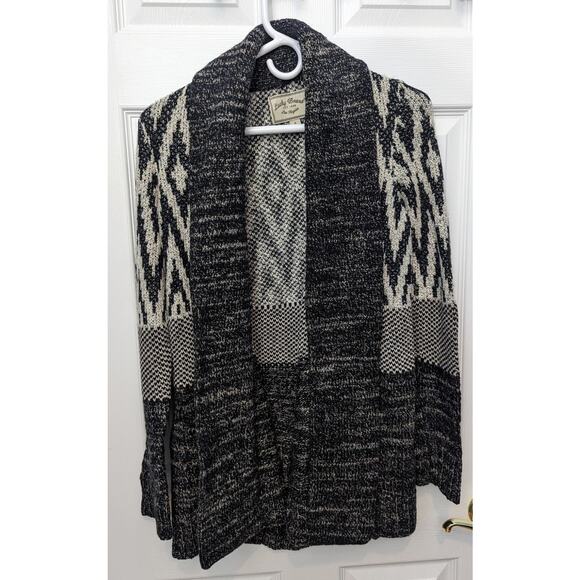 Lucky Brand Size S Cardigan Sweater Wool Southwest Boho Aztec Geometric Print - Picture 3 of 12